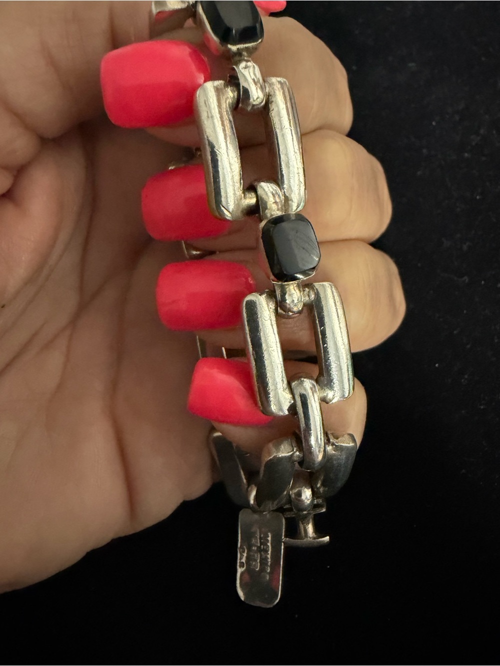 TAXCO MEXICO 950 silver SIGNED BRACELET VINTAGE HEAVY NICE